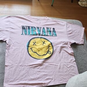 NIRVANA Short Sleeve Tees in Pink and Yellow